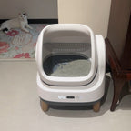 Open-top Cat Litter Box | Automatic Self-Cleaning | App Controlled, Advanced Odor Control, Health Monitoring | 2 Weeks of Hands-Free Cleaning